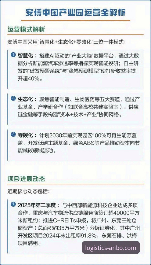 解析中国领先物流公司的3大核心支柱：以安博中国平台为例